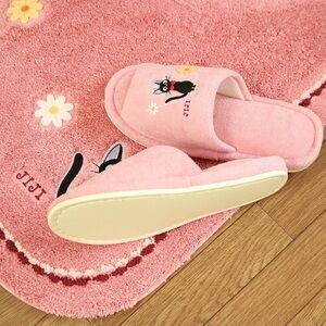 Pink Kiki's Delivery Service Ghibli slippers kawaii black cat jiji